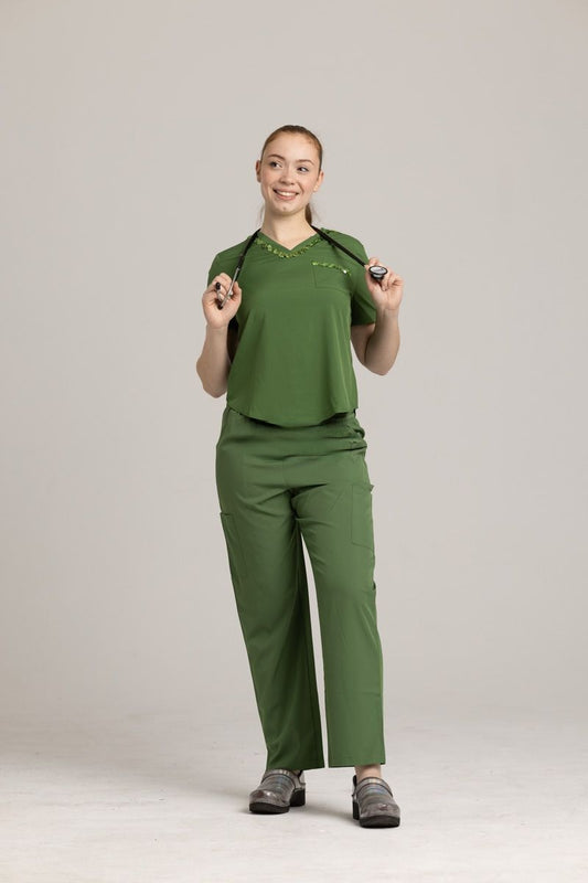 Cotton Scrubs olive green