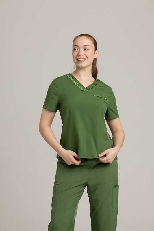Cotton Scrubs olive green